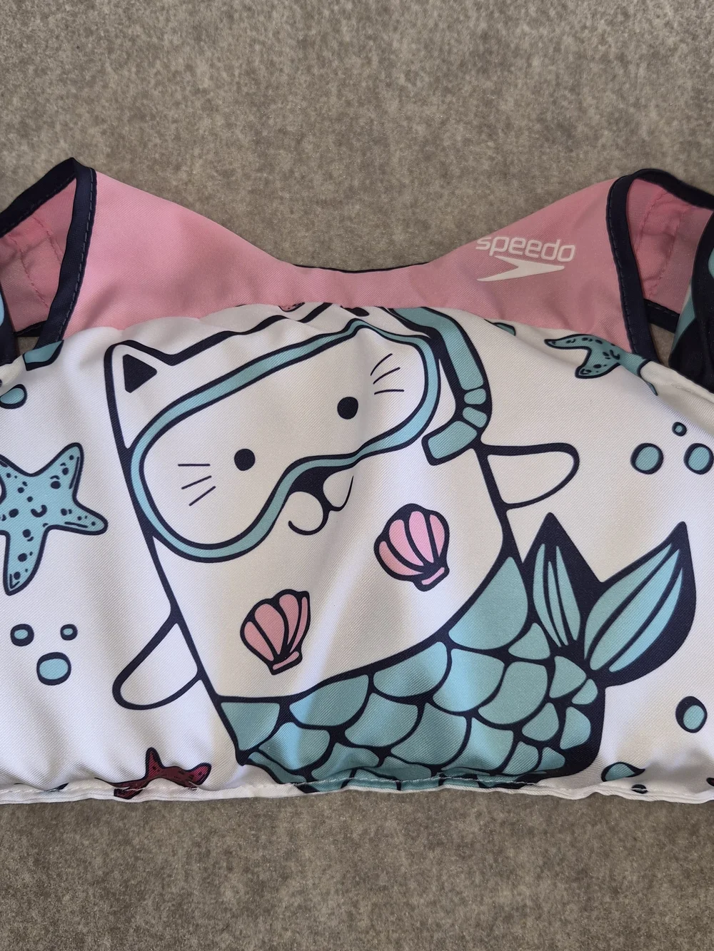 Speedo Kids Pink Mermaid Swim Float Vest with Arm Bands